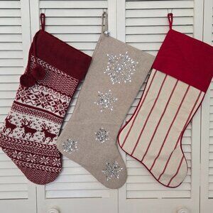 Set of 3 Full Size Christmas Stockings